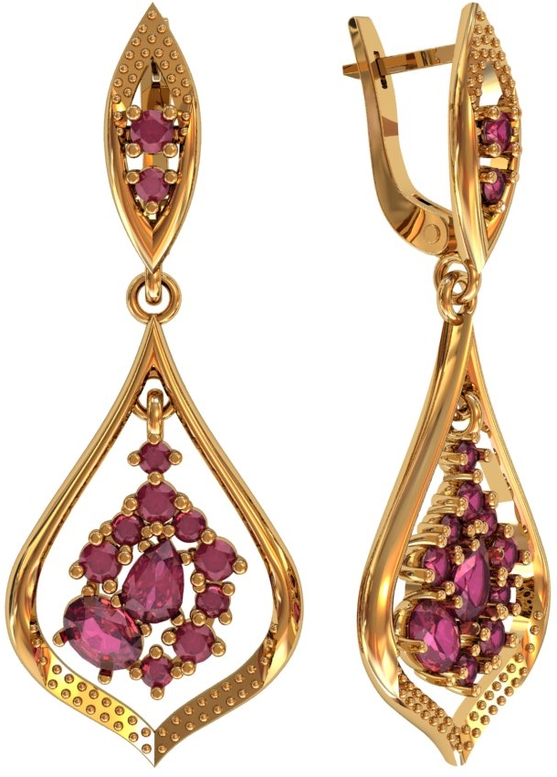 

Серьги женские из серебра ПРИВОЛЖСКИЙ ЮВЕЛИР 362689-KD49, корунд, 362689-KD49
