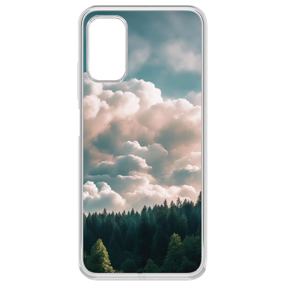 

Чехол-накладка Krutoff Clear Case Облачно для Poco M3 Pro, Прозрачный