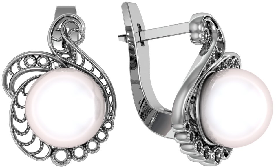 

Серьги женские из серебра ПРИВОЛЖСКИЙ ЮВЕЛИР 351341-ZM07, жемчуг, 351341-ZM07