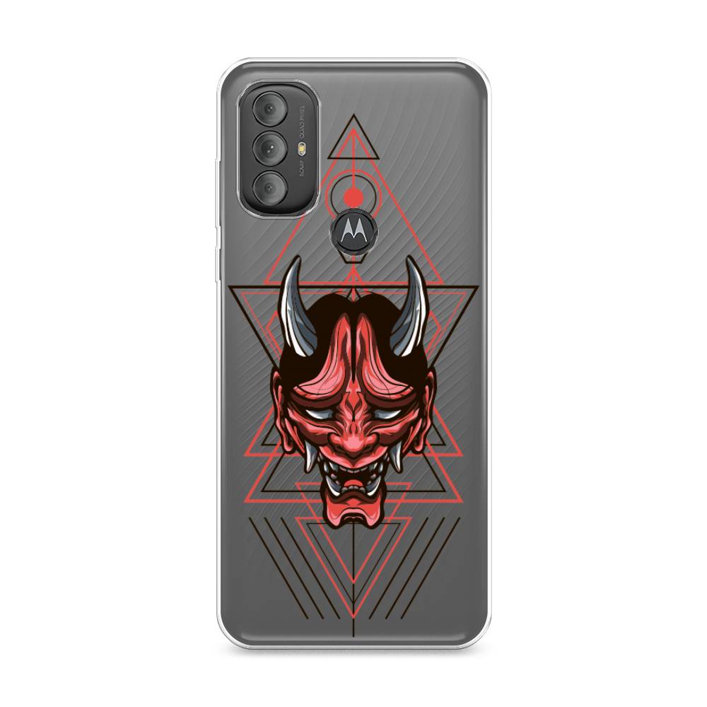 

Чехол на Motorola Moto G Power 2022 "Hanya Oni mask", Серый;красный;черный, 242850-4