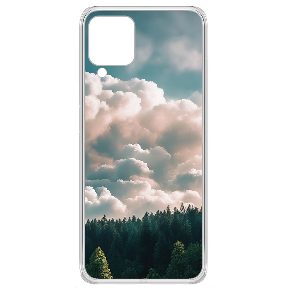 

Чехол-накладка Krutoff Clear Case Облачно для Samsung Galaxy M22 (M225), Прозрачный
