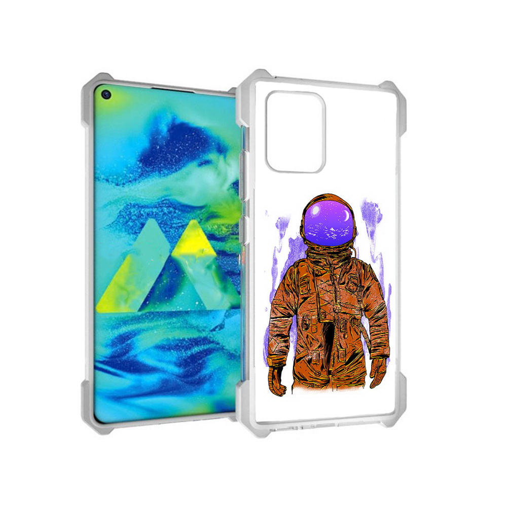 Чехол MyPads Tocco для Samsung Galaxy S10 Lite нарисованный мужчина в скафандре