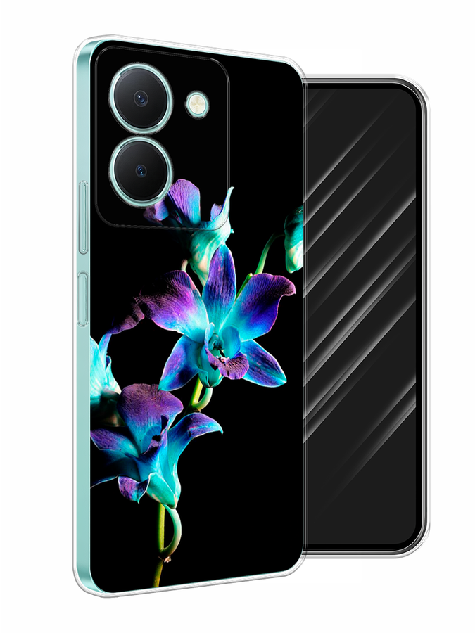 

Чехол Awog на Vivo Y36 "Синий цветок на черном", Черный;голубой;синий, 268950-8