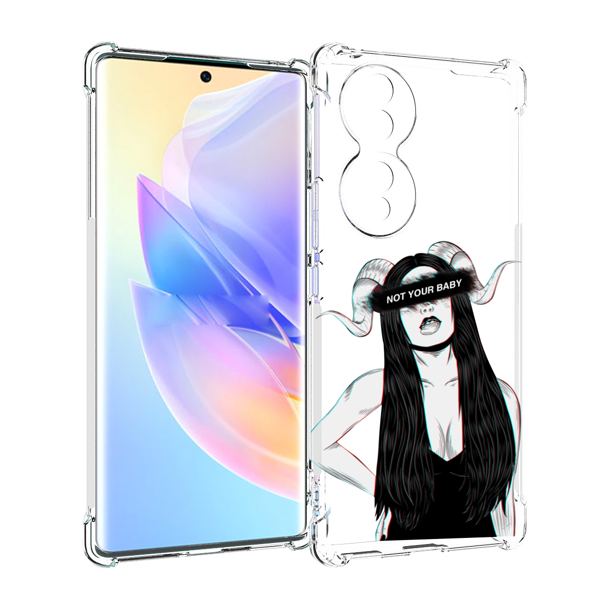 

Чехол MyPads not-your для Honor 70, Прозрачный, Tocco