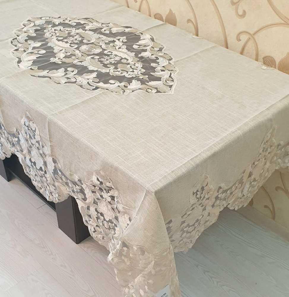 

Скатерть с люрексом Титан, 180 х 308 см, 915