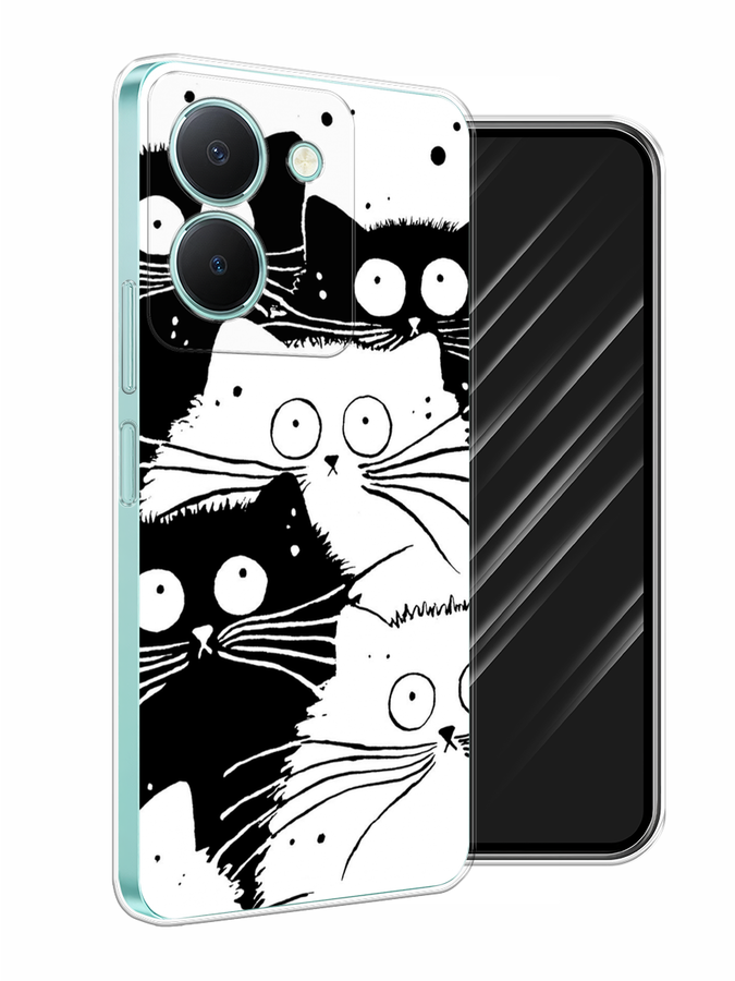 

Чехол Awog на Vivo Y36 "Коты черно-белые", Черный;белый, 268950-2