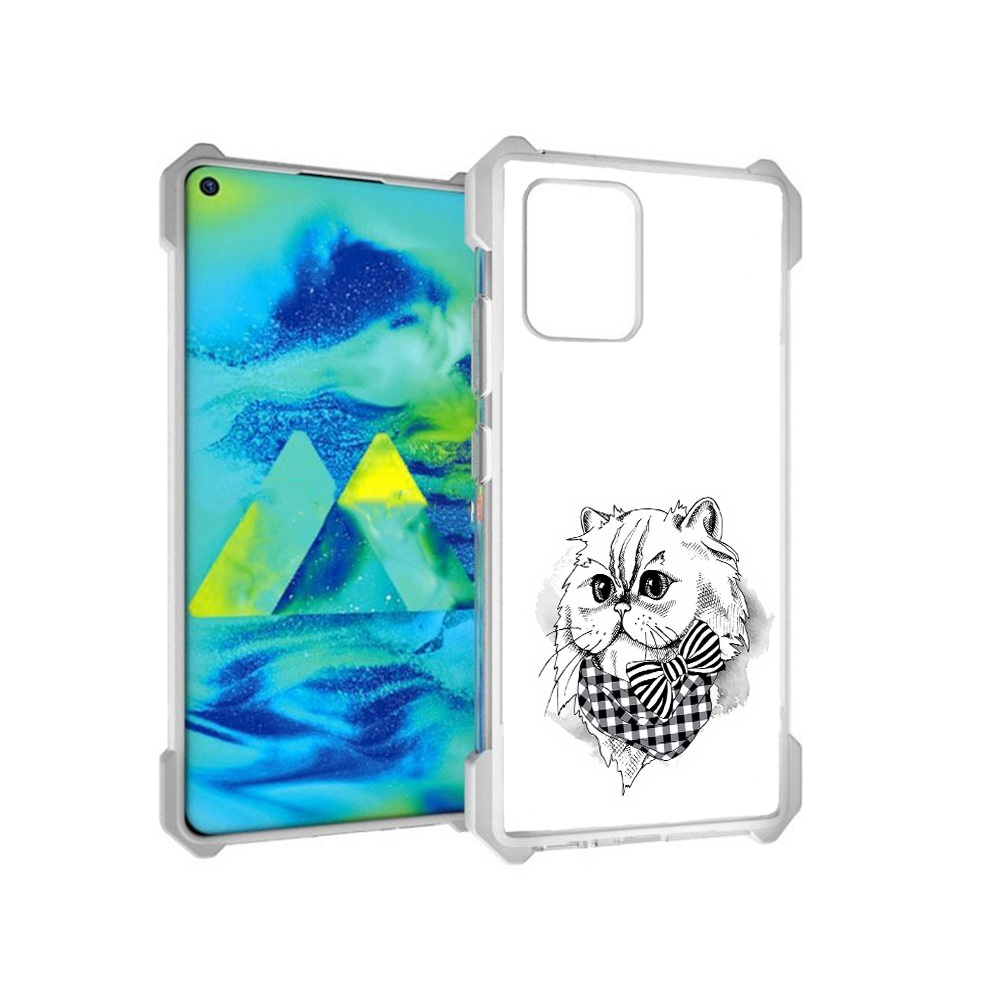 

Чехол MyPads Tocco для Samsung Galaxy S10 Lite нарисованная красивая кошечка, Прозрачный, Tocco
