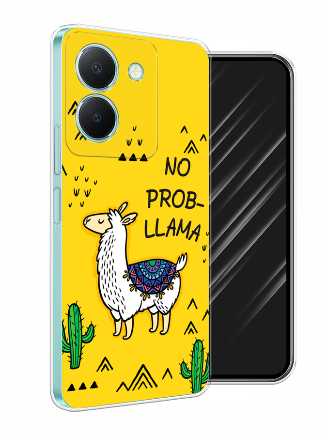 

Чехол Awog на Vivo Y36 "No probLLama", Желтый;черный;синий, 268950-2