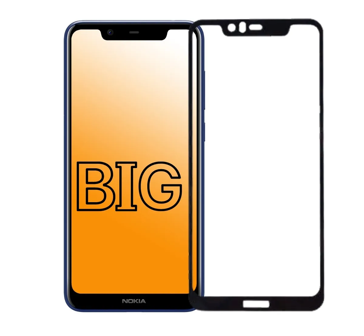 

Защитное стекло для Nokia 5.1 Plus / Полноэкранное закаленное стекло, 5.1 Plus