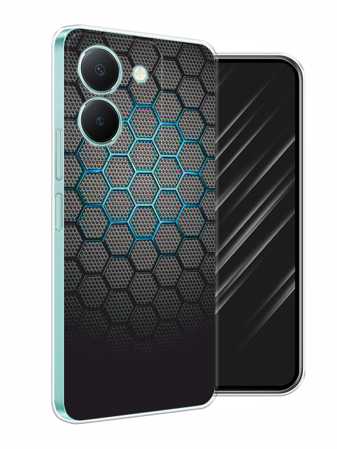

Чехол Awog на Vivo Y36 "Бирюзовые соты", Бирюзовый;синий;черный, 268950-3