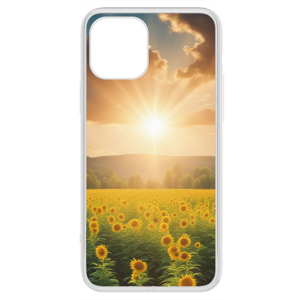 

Чехол-накладка Krutoff Clear Case Солнечно для iPhone 12 Pro Max, Прозрачный