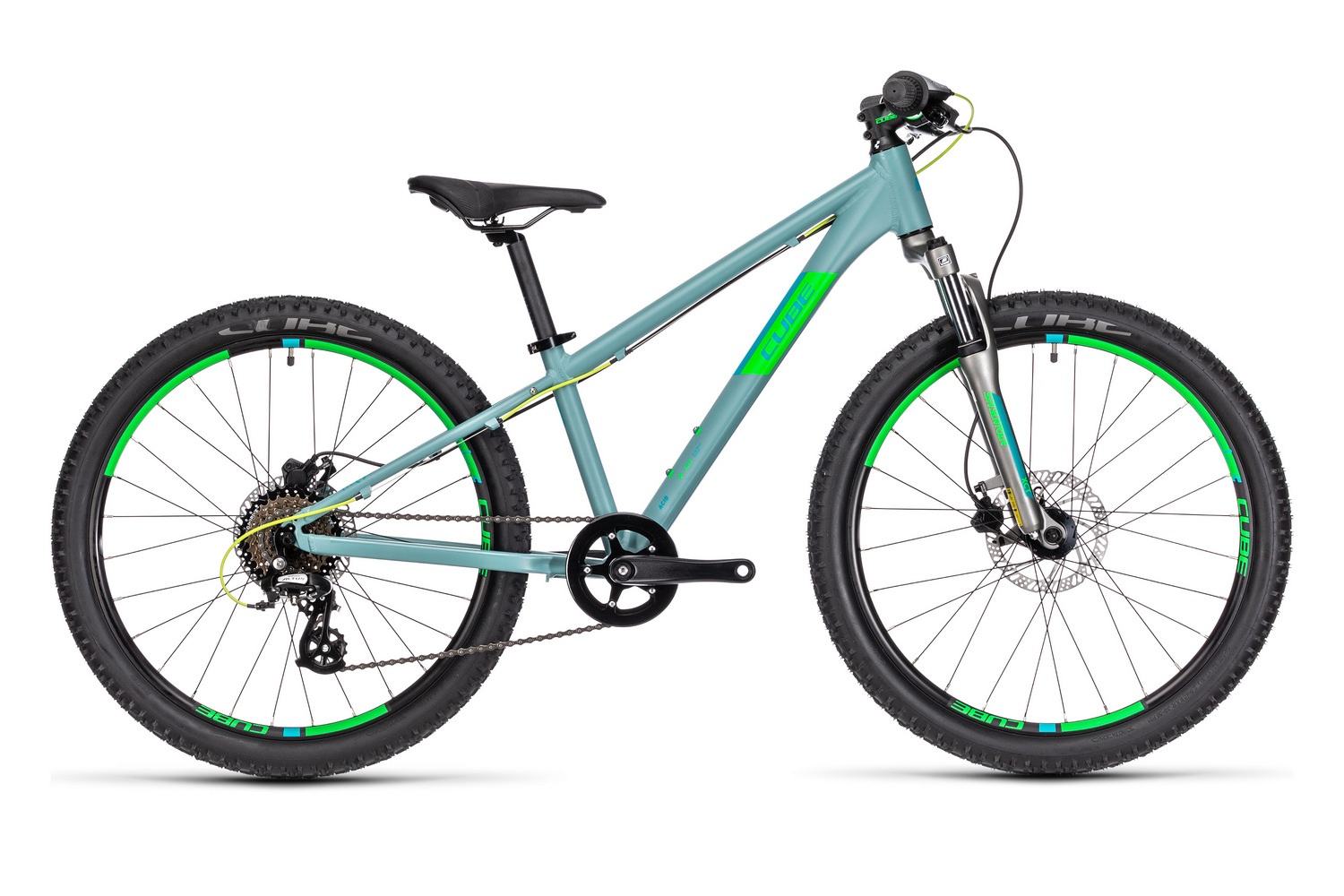 фото Cube велосипед подростковые acid 240 disc, год 2021 , цвет серебристый, зеленый