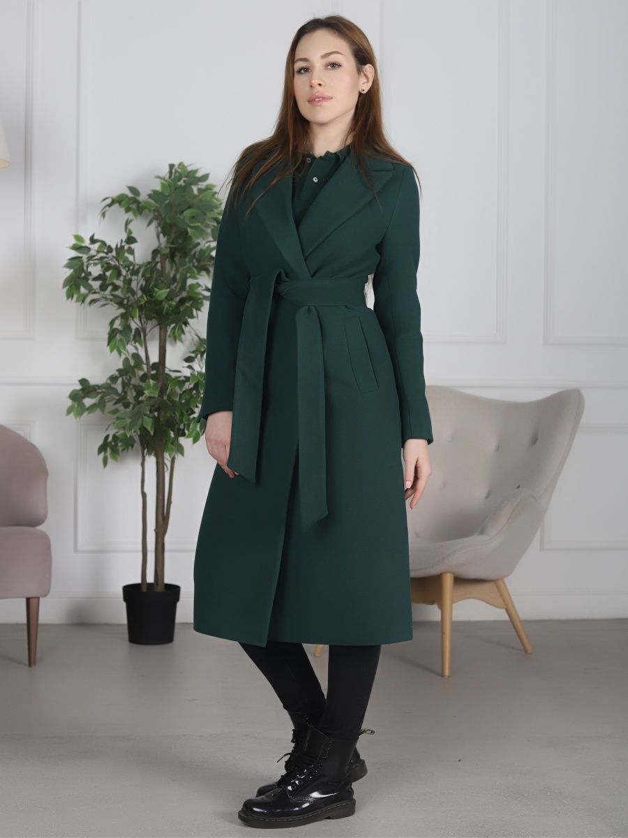 

Пальто женское Louren Wilton 2203 зеленое 46 RU, Зеленый, 2203