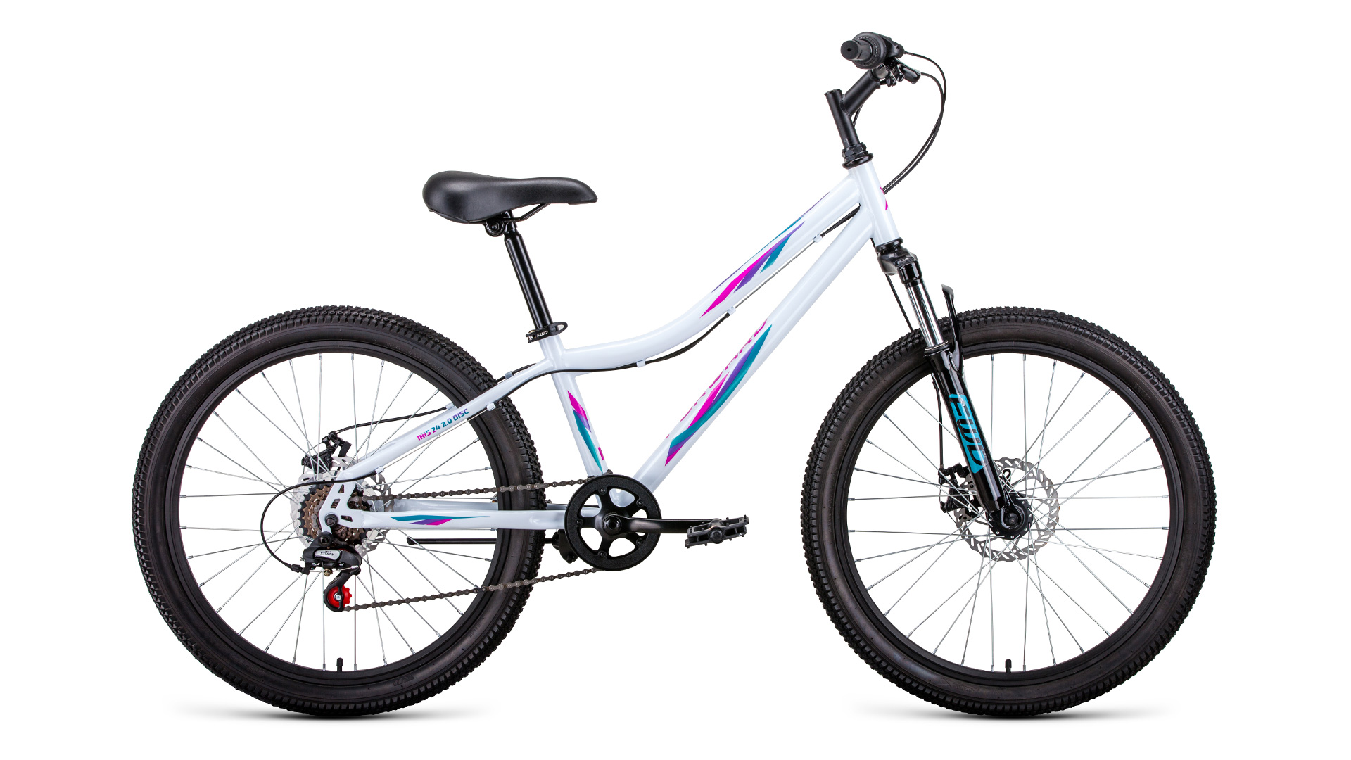 Forward Велосипед Подростковые Iris 24 2.0 Disc, год 2021  , цвет Белый, Розовый