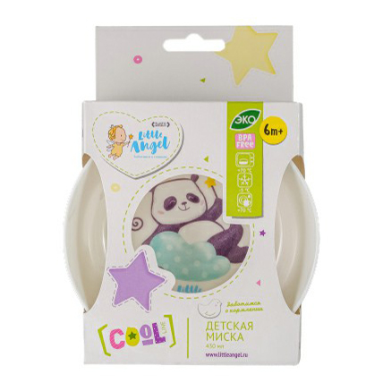 фото Миска little angel cool panda с 6 месяцев 430 мл