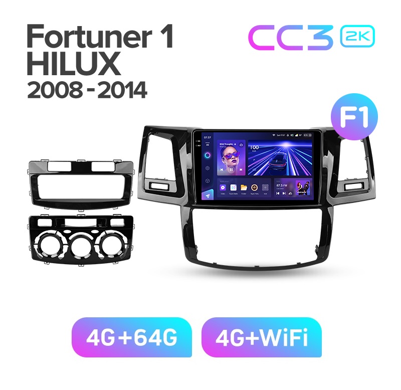 Магнитола TEYES TOYOTA HILUX 2008-2015 г CC3 2K 464ГБ 3789000₽