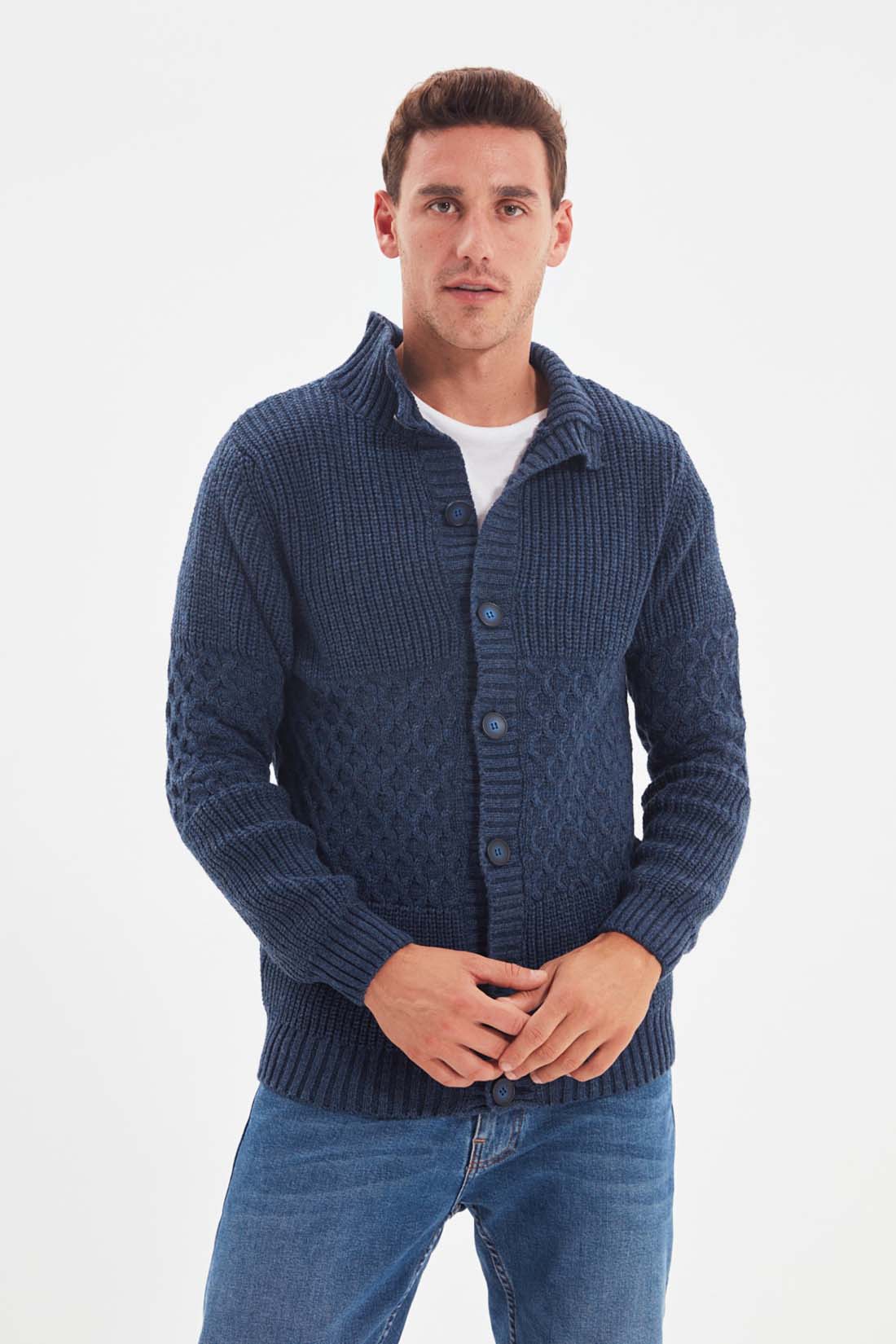 

Кардиган мужской TMNAW21HI0207 Trendyol синий M, TMNAW21HI0207