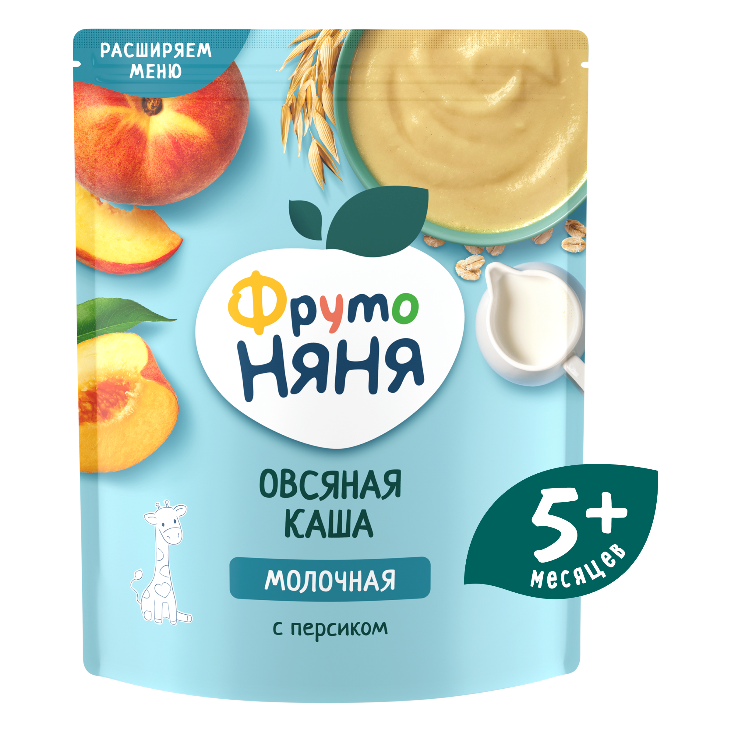 Каша молочная ФрутоНяня Овсяная с персиком с 5 мес. 200 г