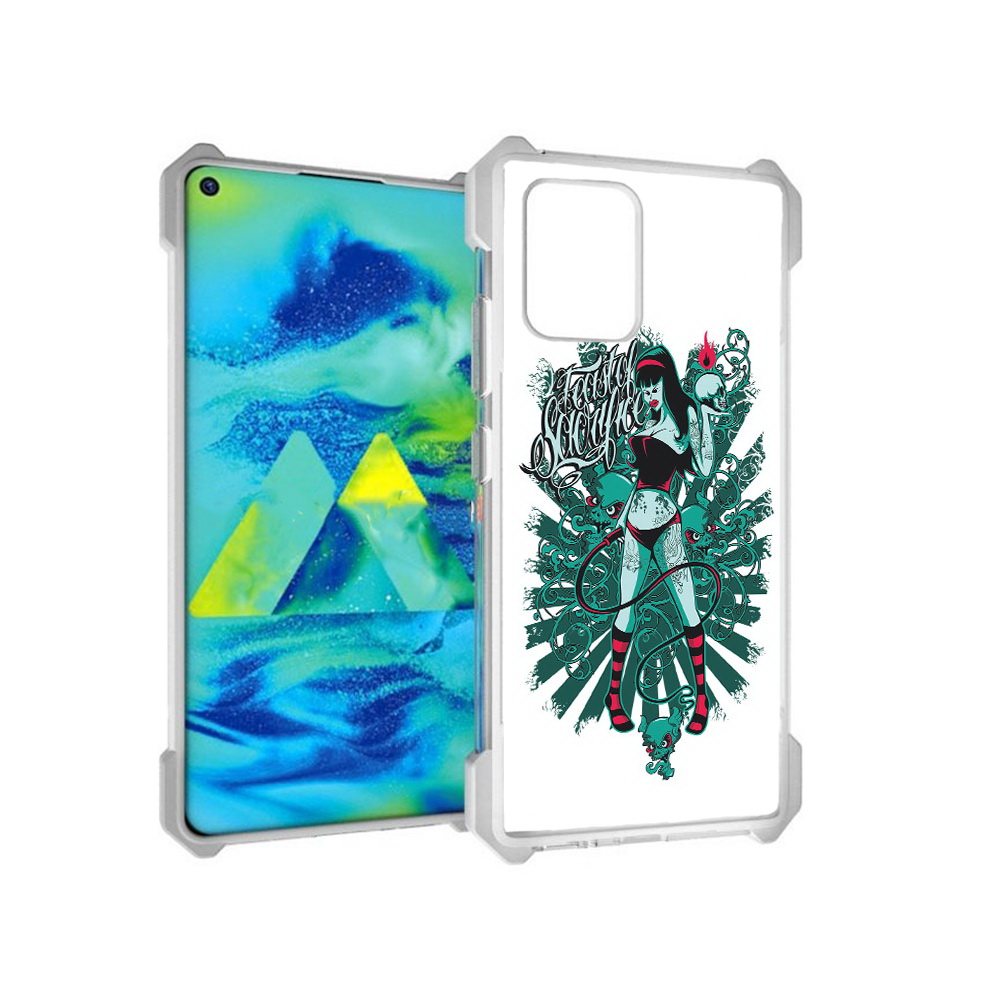 

Чехол MyPads Tocco для Samsung Galaxy S10 Lite нарисованная девушка в татуировках, Прозрачный, Tocco