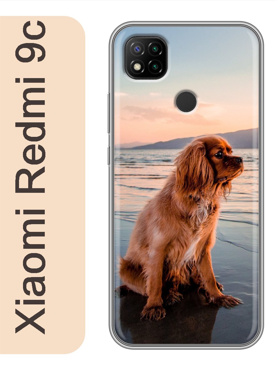 

Чехол на Xiaomi Redmi 9c спаниель на пляже 831, Прозрачный, red9cdogs