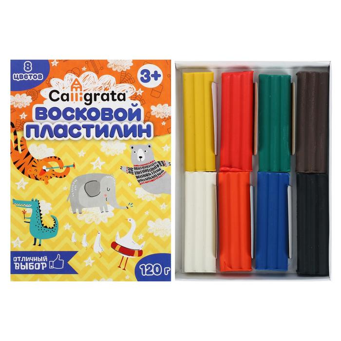 

Пластилин мягкий (восковой) Calligrata, 8 цветов, 120 г, Разноцветный