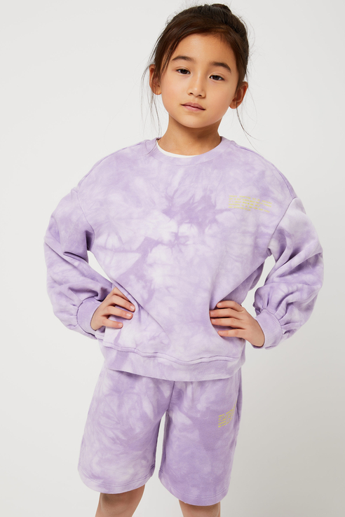 

Свитшот в стиле Tie-dye Sela Фиолетовый 98 1804040477, 1804040477