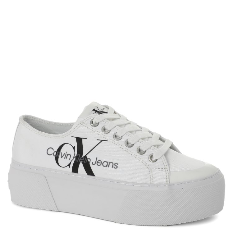 

Кеды женские Calvin Klein Jeans YW0YW00493 белые 40 EU, YW0YW00493