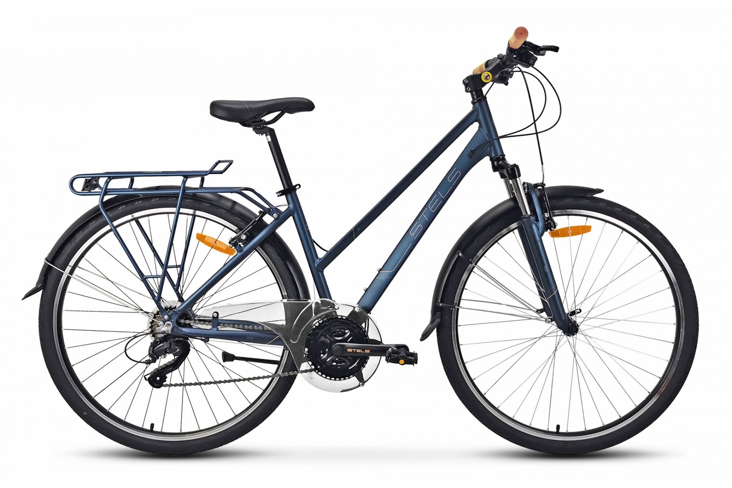 Stels Велосипед Женские Navigator 800 Lady 28 V010, год 2021  , ростовка 17, цвет Синий