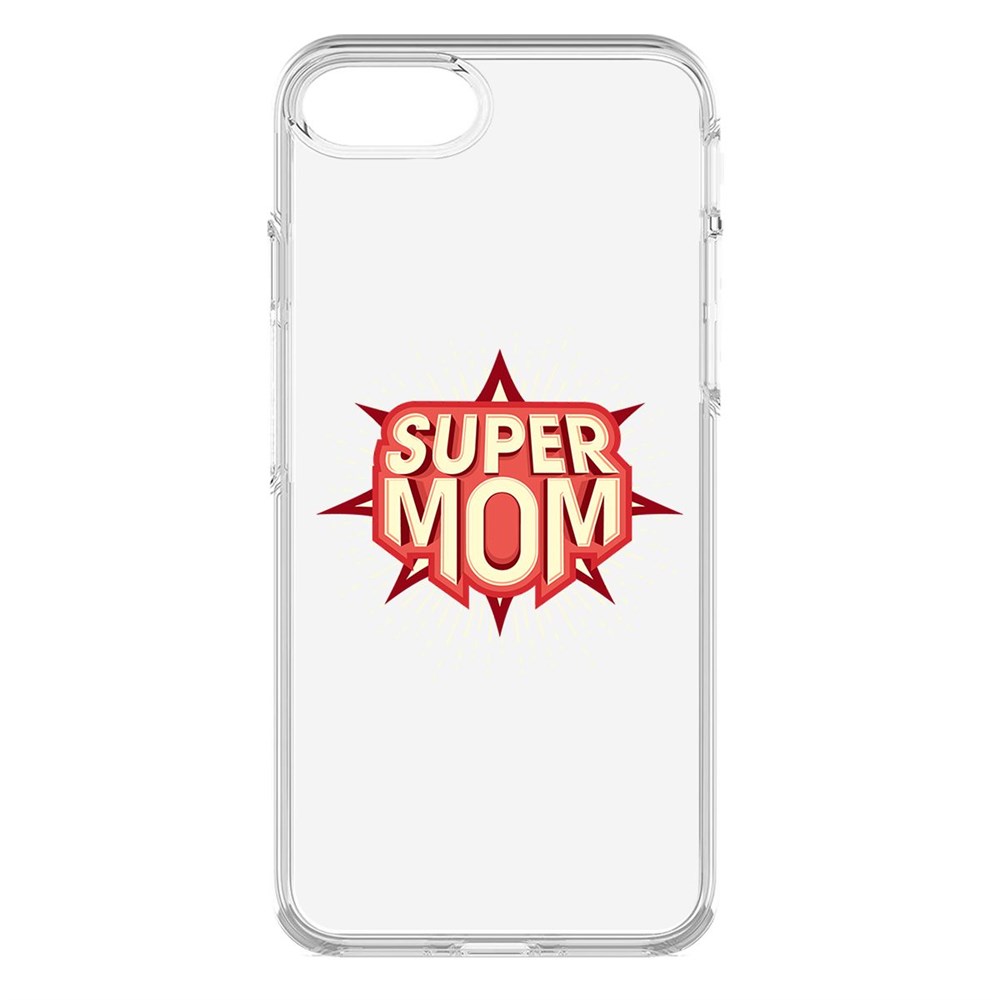 фото Чехол-накладка krutoff clear case супер мама для iphone 6s