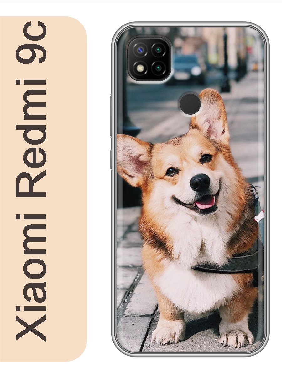 

Чехол на Xiaomi Redmi 9c корги город 815, red9cdogs