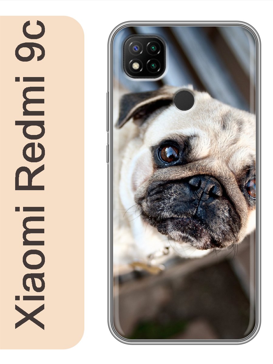 

Чехол на Xiaomi Redmi 9c мопс 809, Прозрачный, red9cdogs