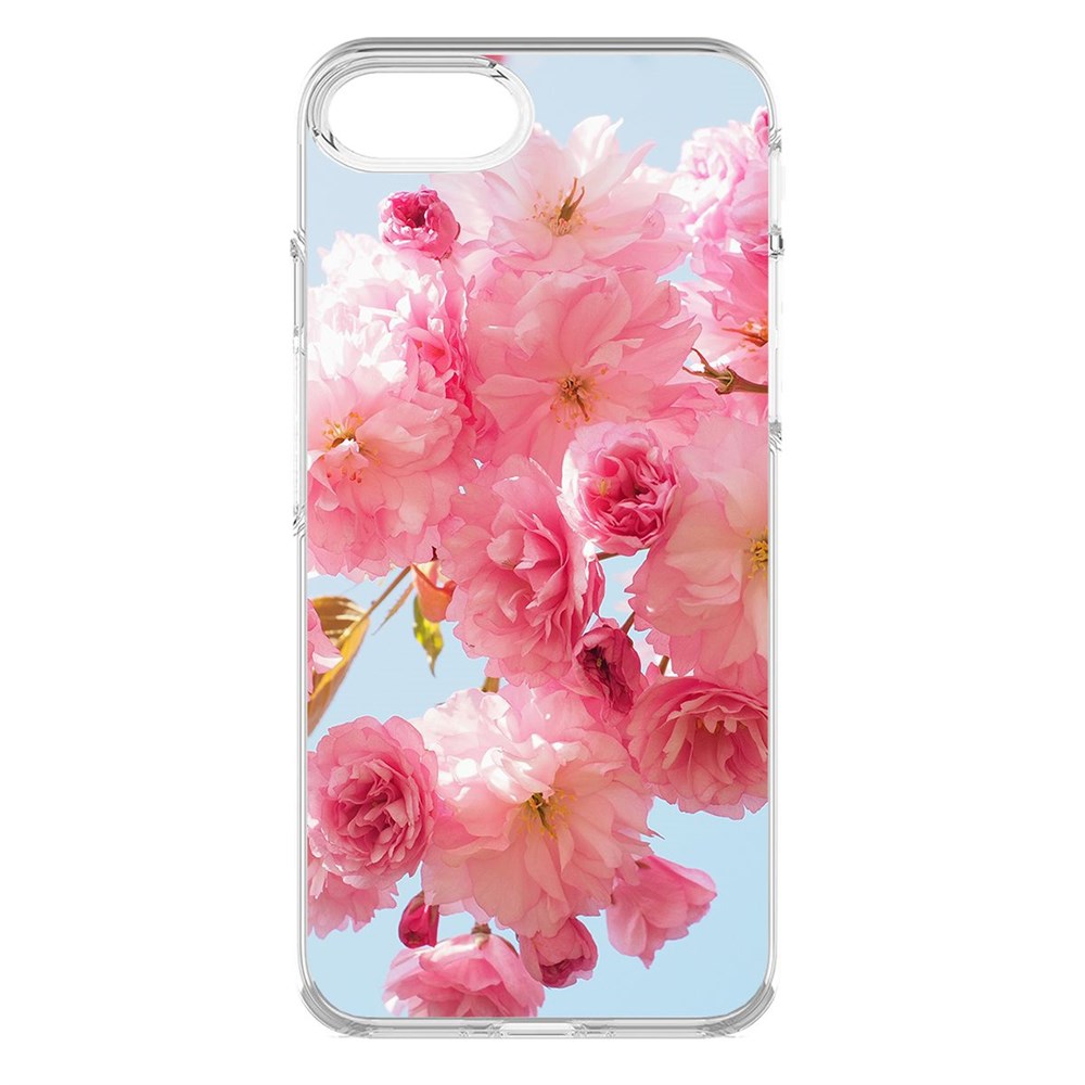 фото Чехол-накладка krutoff clear case сакура для iphone 6s