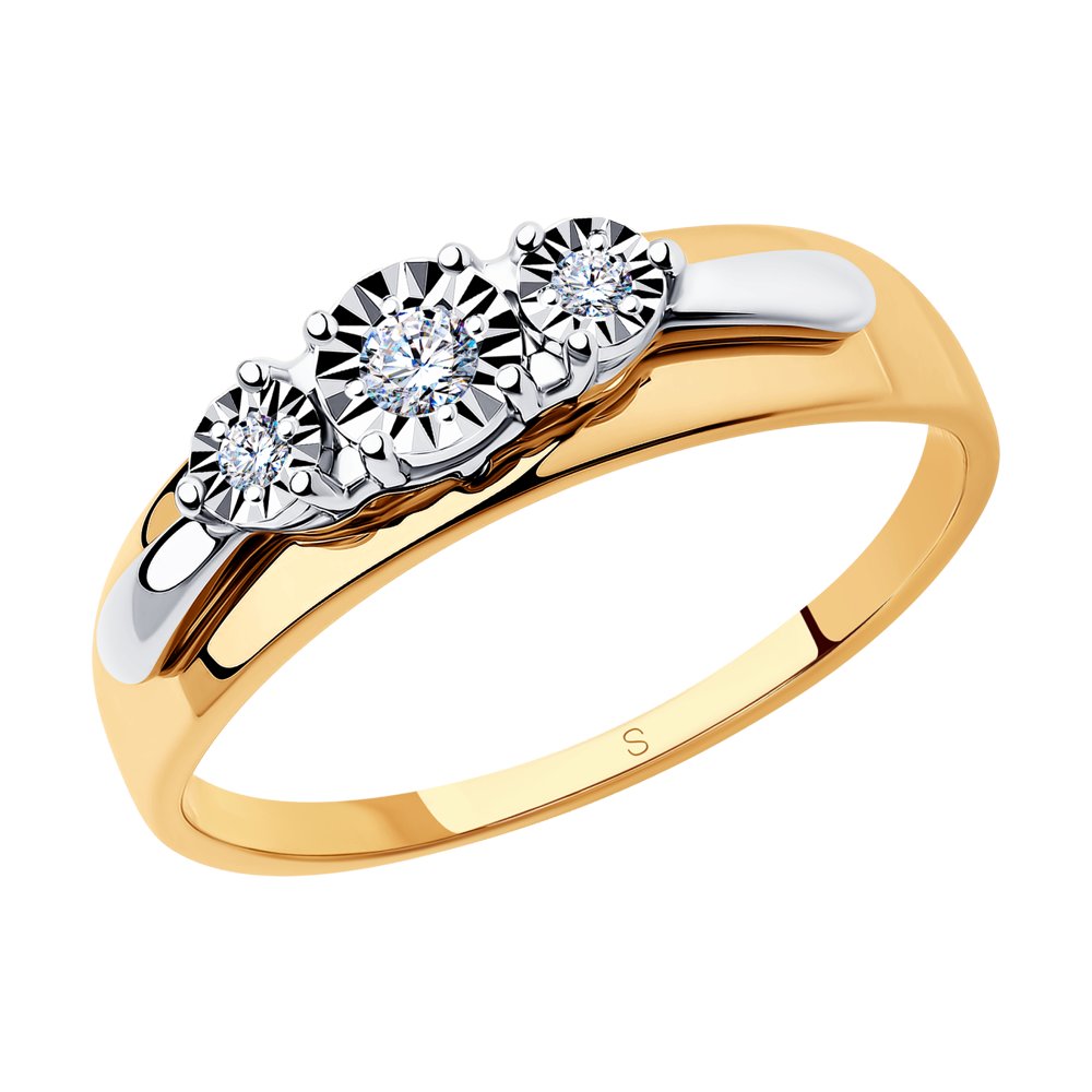 

Кольцо из комбинированного золота с бриллиантом р. , SOKOLOV Diamonds 1011623, 1011623