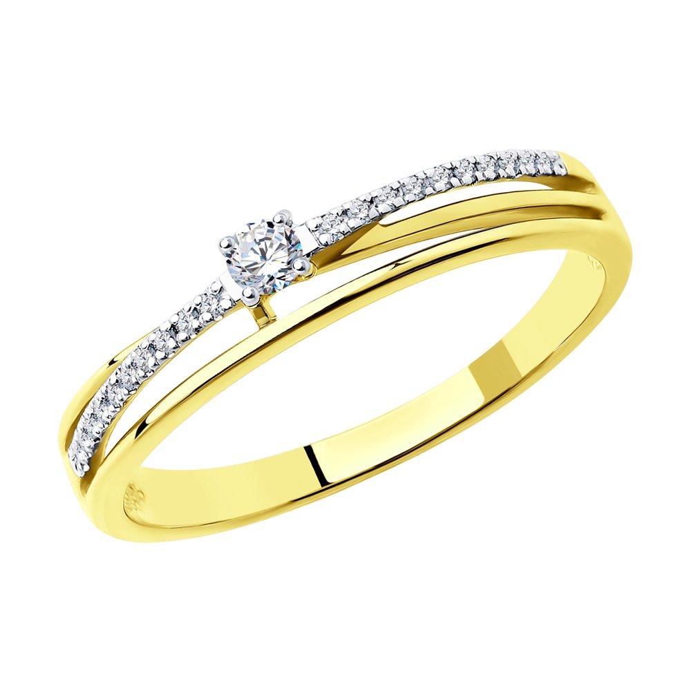 

Кольцо из желтого золота с бриллиантом р. 18,5 SOKOLOV Diamonds 1011598, 1011598