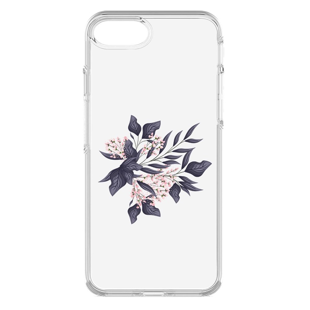 фото Чехол-накладка krutoff clear case розовые бутоны для iphone 6s