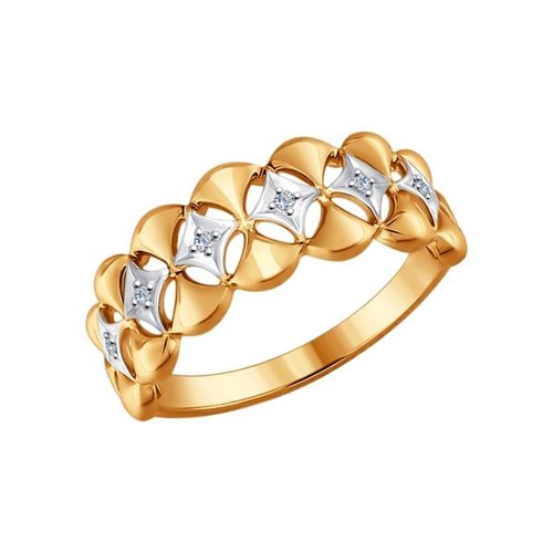 

Кольцо из красного золота с бриллиантом р. 18 SOKOLOV Diamonds 1011535, 1011535