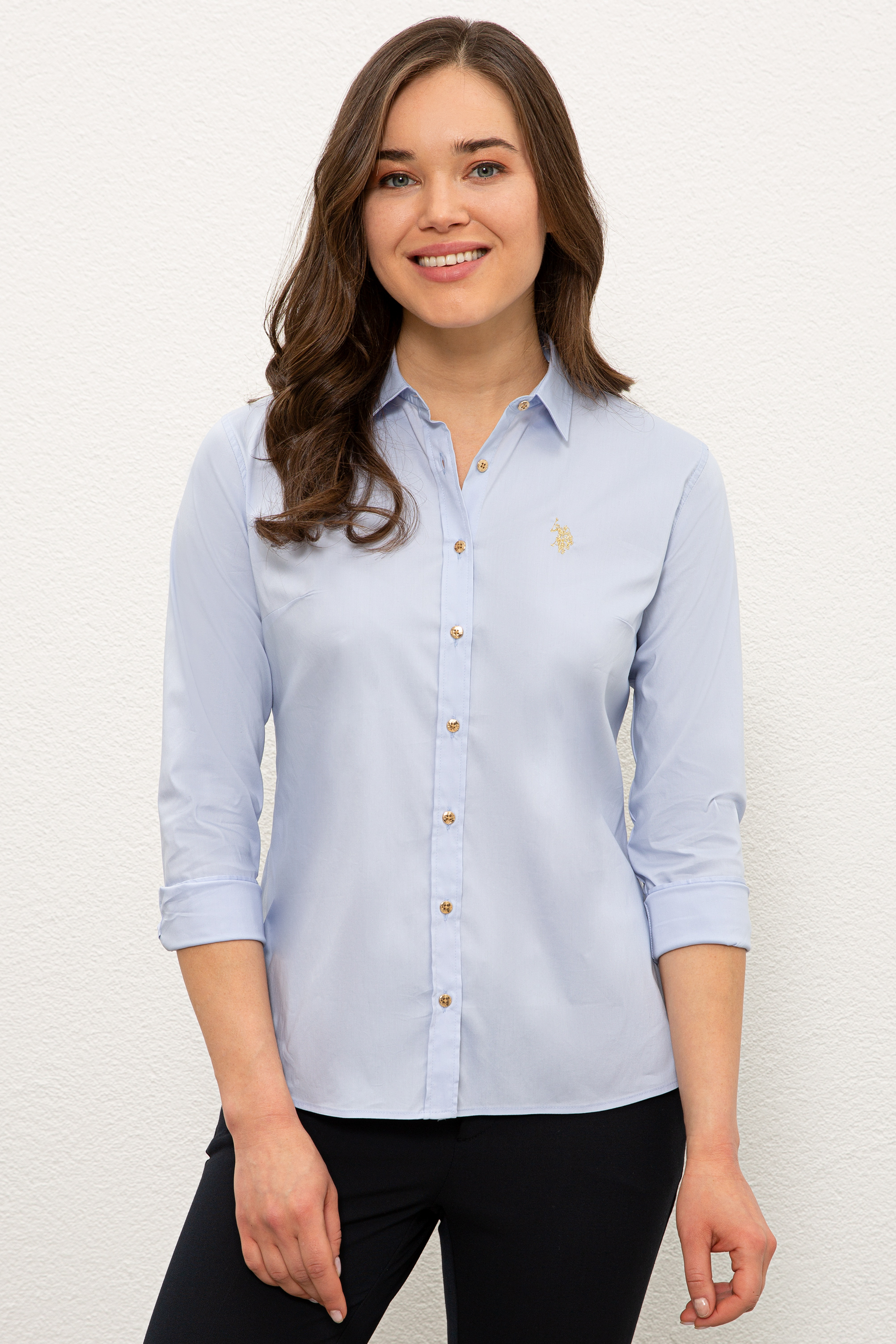

Рубашка женская U.S. POLO Assn. G082SZ0040CRISY021Y голубая 42 RU, G082SZ0040CRISY021Y