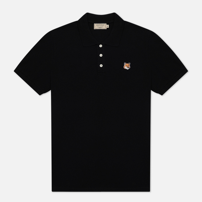 

Футболка-поло мужская Maison Kitsune FU00203KJ7007 черная M, FU00203KJ7007