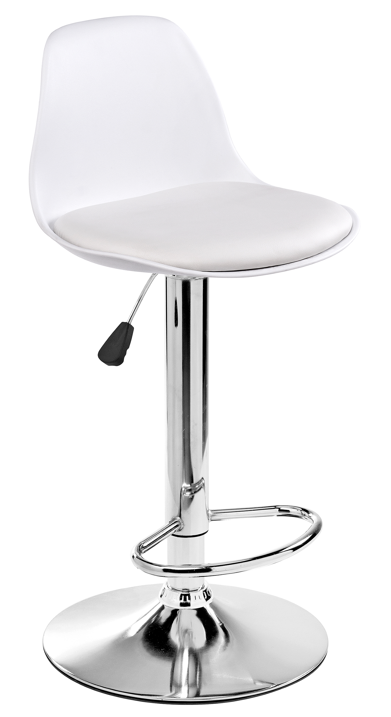 Барный стул Woodville Soft 11878, серебристый/белый