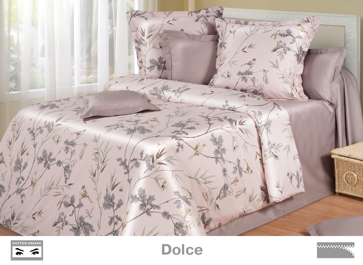 Постельное белье CottonDreams, Dolce, 2-спальное, наволочки 70x70, мако-сатин