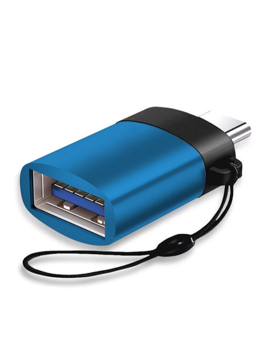 

Адаптер переходник Bravus USB Type-C - USB OTG HUB, синий