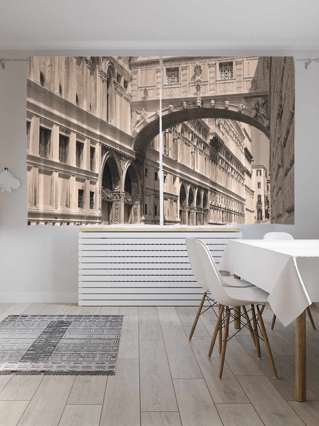 

Классические шторы JoyArty "Лодки за окном", серия Oxford DeLux, 2 полотна 145x180 см, Лодки за окном