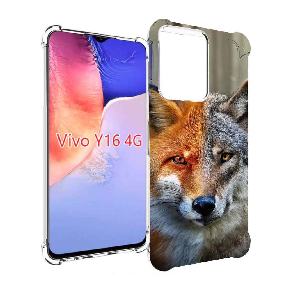 

Чехол MyPads волк-лиса для Vivo Y16 4G/ Vivo Y02S, Прозрачный, Tocco