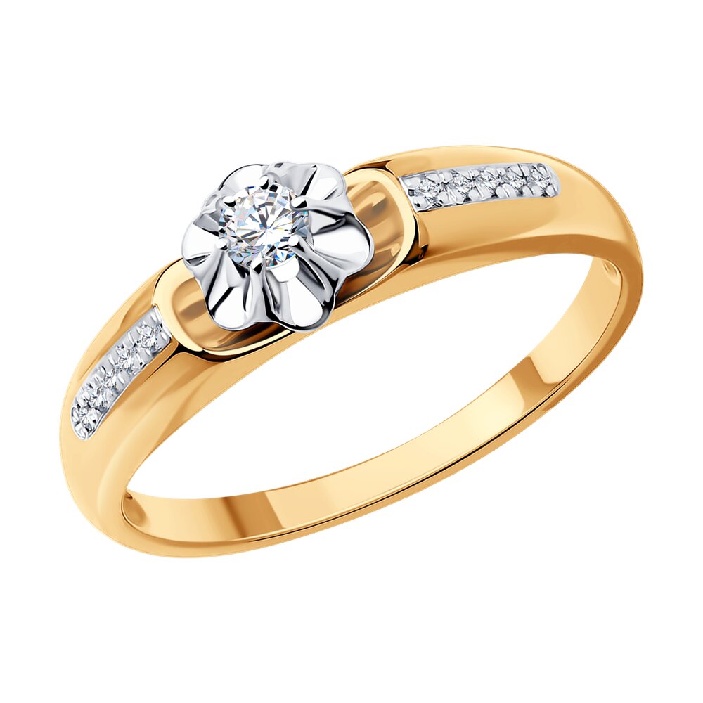 

Кольцо помолвочное из золота с бриллиантом р. 16,5 SOKOLOV Diamonds 1011209, 1011209