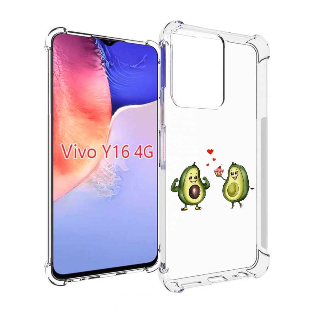 

Чехол MyPads влюбленные-авокадо для Vivo Y16 4G/ Vivo Y02S, Прозрачный, Tocco