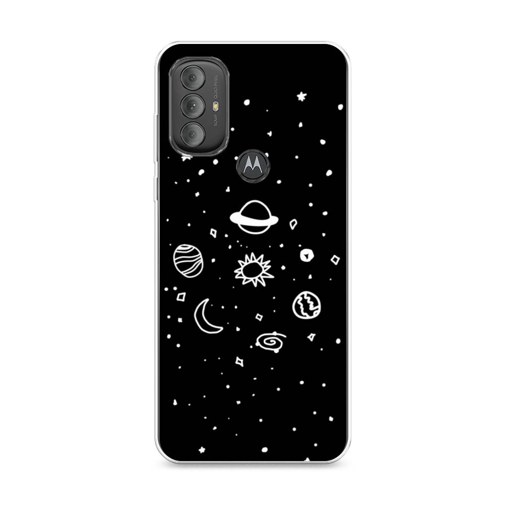 

Чехол на Motorola Moto G Power 2022 "Дудл солнечной системы", Бежевый;серый, 242850-2