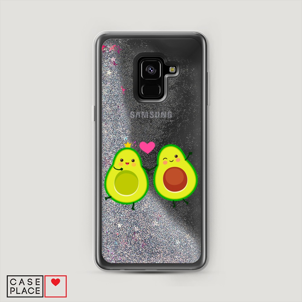 

Жидкий чехол с блестками "Авокадо любят" на Samsung Galaxy A8 2018, 25491-1