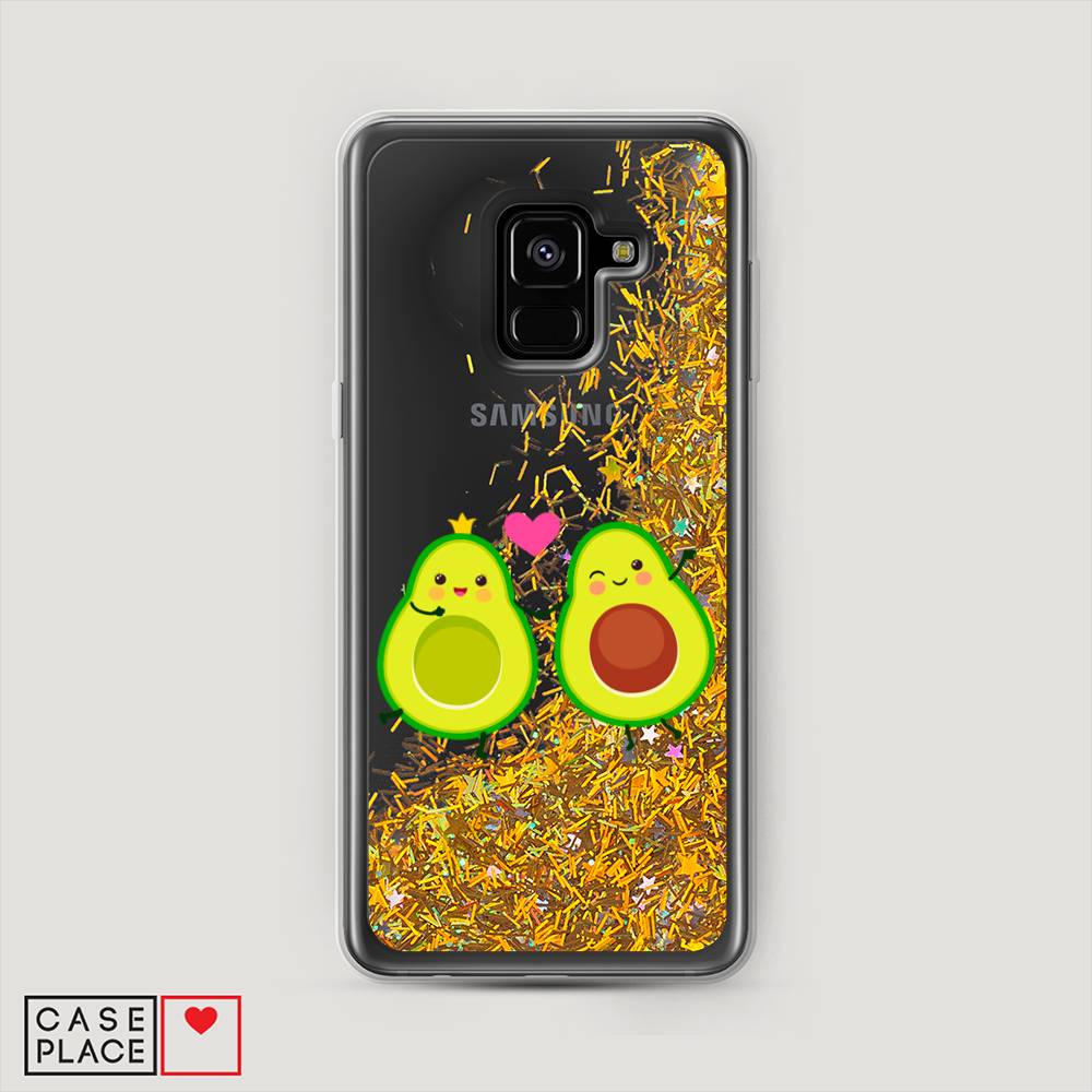 

Жидкий чехол с блестками "Авокадо любят" на Samsung Galaxy A8 2018
