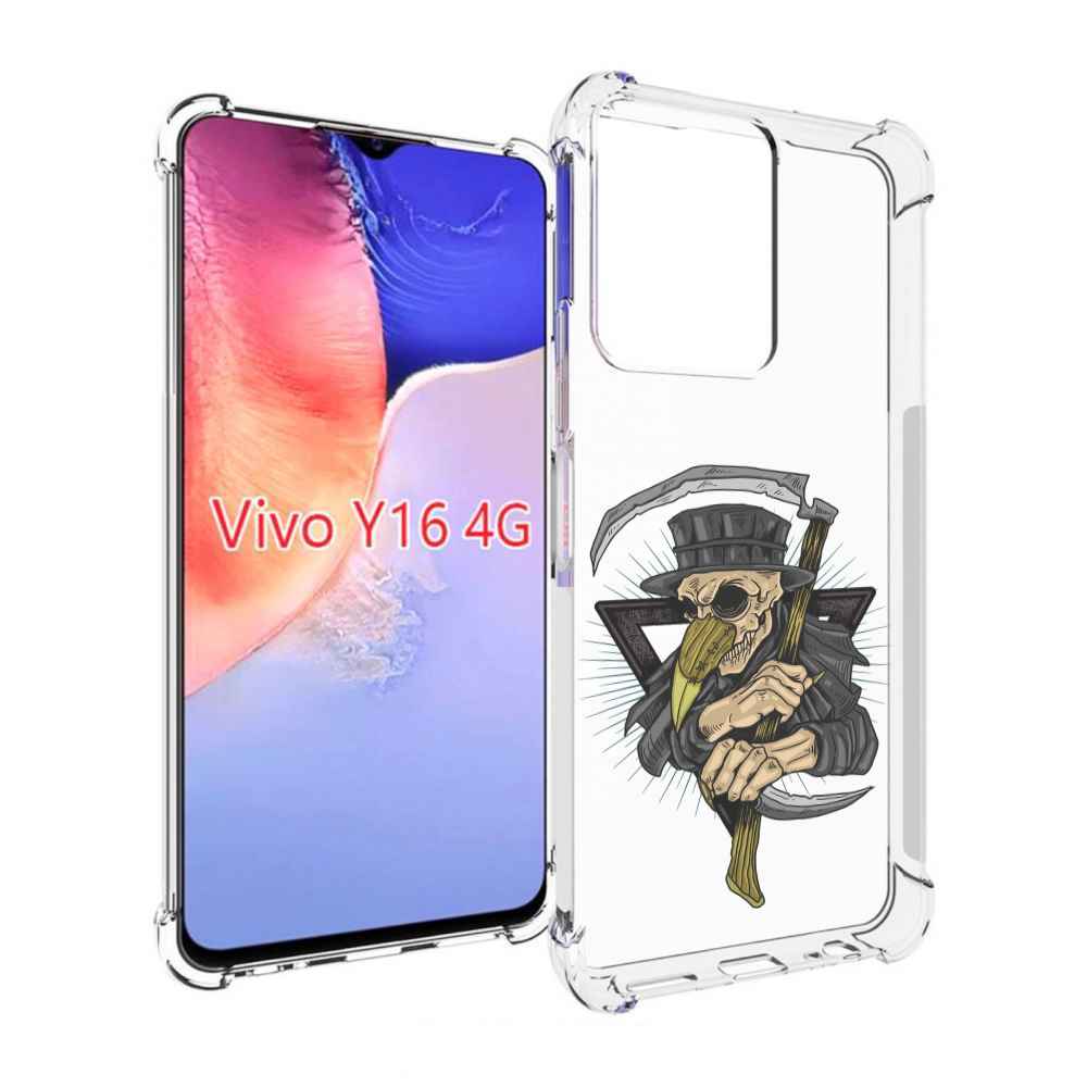 

Чехол MyPads борец-с-чумой для Vivo Y16 4G/ Vivo Y02S, Прозрачный, Tocco
