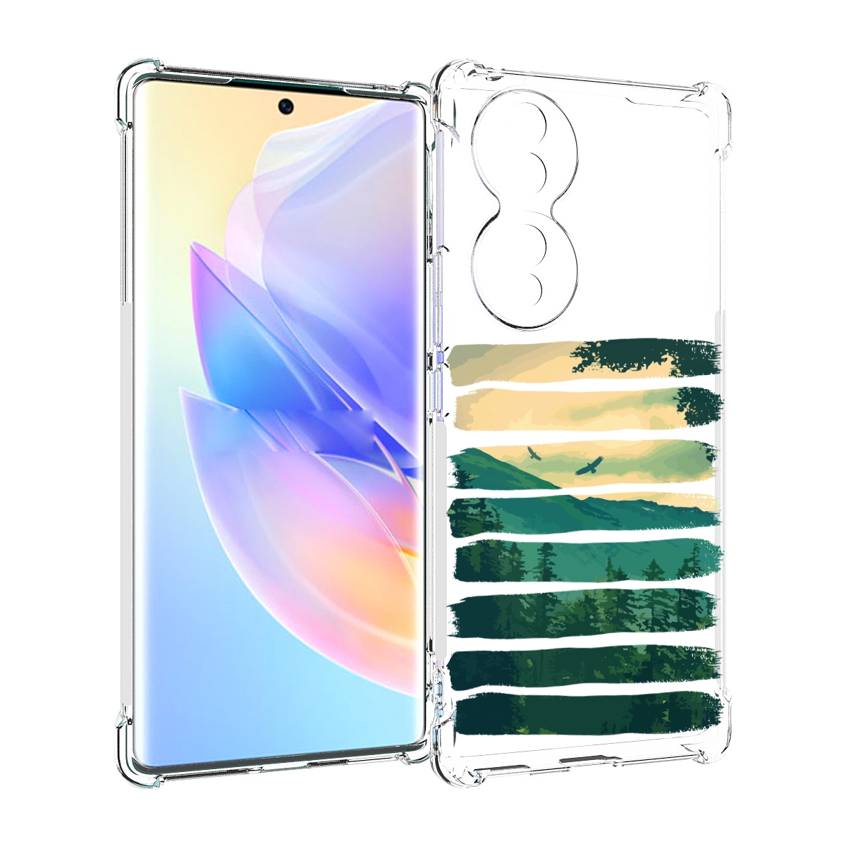 

Чехол MyPads Лесная чаща для Honor 70, Прозрачный, Tocco